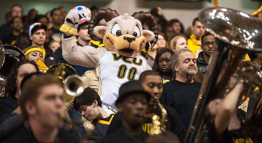 Rodney the Ram during a sporting event
